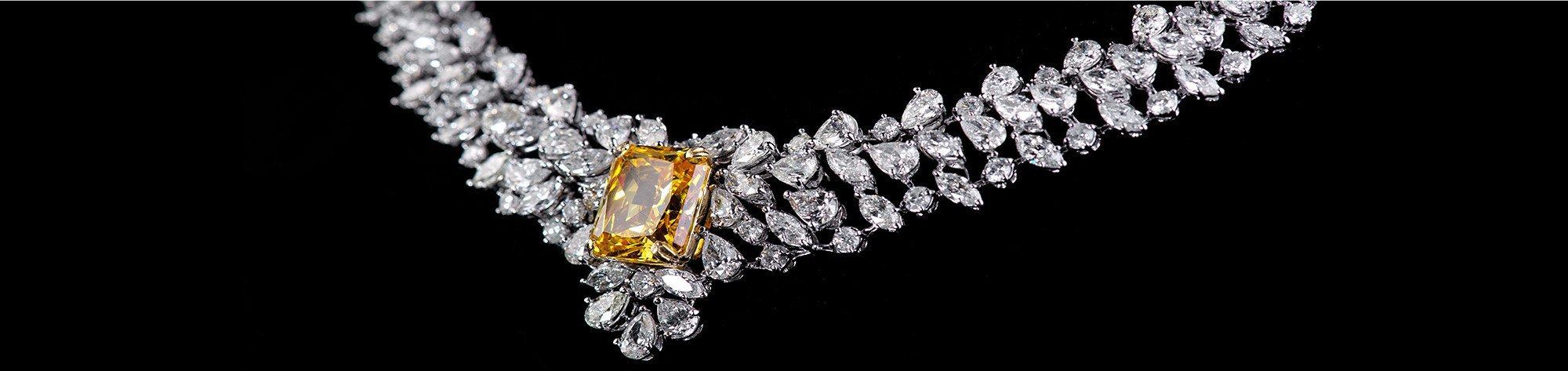 Buy White Diamond Necklace in Houston