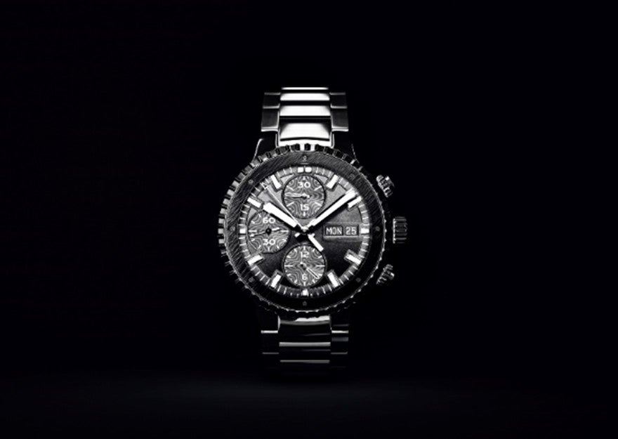 Luxury black chronograph watch evaluated by jewelry buyers in Houston, TX